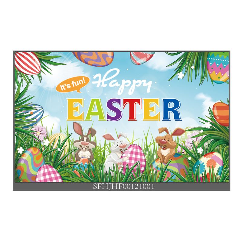 Easter egg theme background wall decoration polyester cloth poster wholesale customization_voghion.com