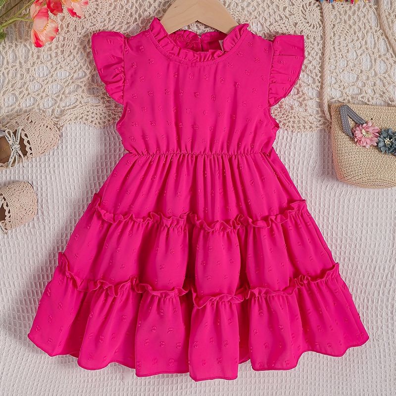 Kids Clothing Summer Dress Summer Casual Solid Color Sleeveless Dress_voghion.com