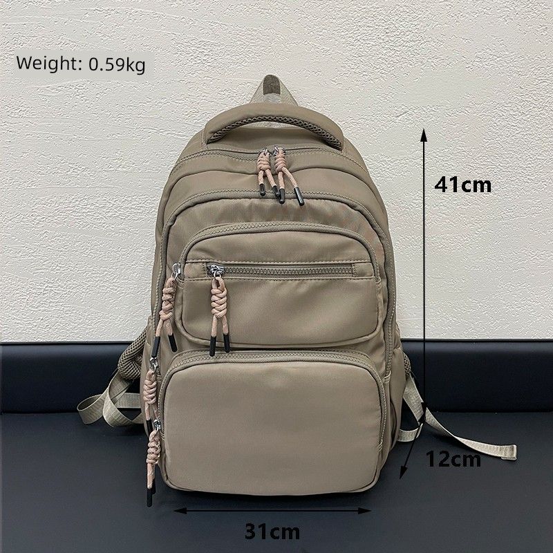 Sac à dos décontracté, facile à assortir, multi-couches, pour l'extérieur, les voyages et l'école_voghion.com