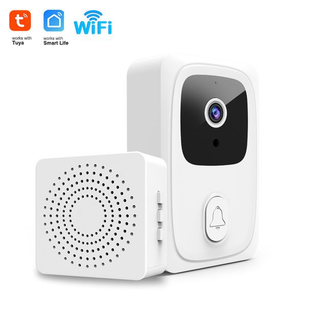 Tuya Smart WiFi Video Doorbell With 1080P HD, Night Vision & 2-Way Audio – Built-in Battery, 38 Chimes, Indoor Use (Model: LY-1672, White)_voghion.com