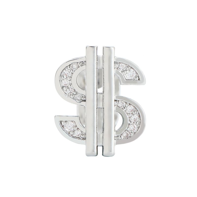 Körperschmuck Neue Hip Hop Single Dollar Zahnspangen Dollar Zirkon Halloween Zahnspangen Zähne Grillz Zubehör_voghion.com