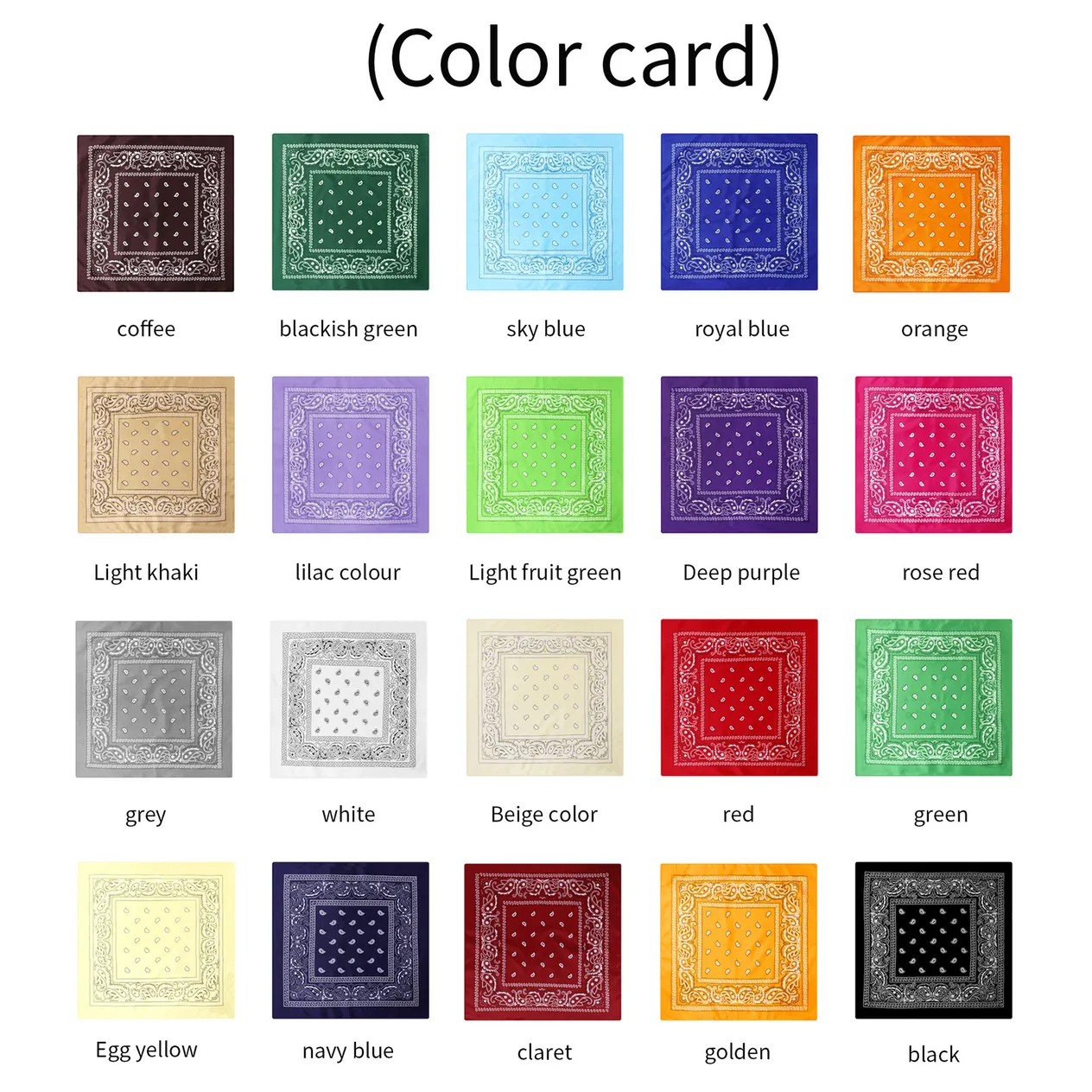 polyester paisley cashew flower square scarf hip hop outdoor cycling spot wholesale bandana headscarf_voghion.com