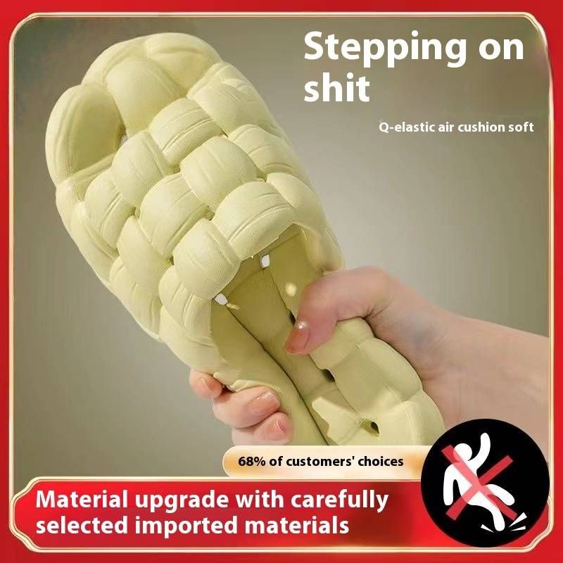 ​​Breathable PVC Shower Slippers For Men & Women - Anti-Slip Open-Toe Sandals With Drainage Holes, Lightweight Bathroom House Shoes_voghion.com