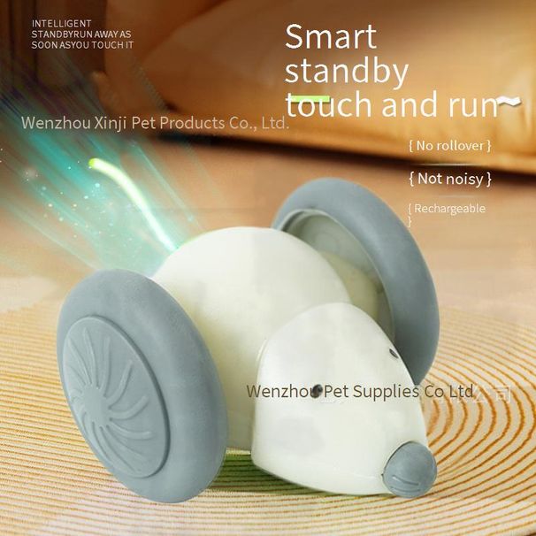 "Interactive Electric Mouse Toy For Cats - Self-Running, Colorful, And Engaging Pet Playtime Companion_voghion.com