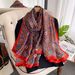 2023 Simulated Shawl Long New Silk Satin Sun Protection Printing Holiday Fashion Scarf for Women_voghion.com