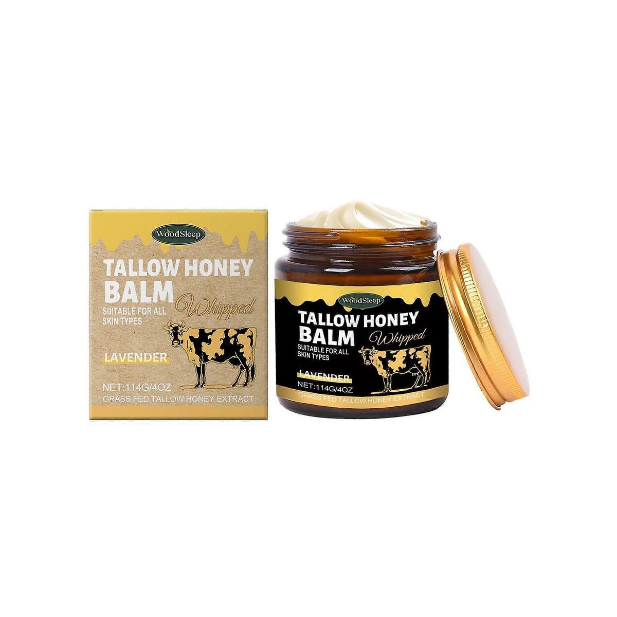 Grass-Fed Tallow Honey Balm - Organic Tallow Balm Moisturizer Whipped Beef Tallow Manuka Honey For Skin Deep Hydration, Anti-Aging, Face & Body Moistu_voghion.com