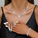 Ensemble de bijoux de mariée, collier à griffes en strass, trois pièces, vente en gros, fourniture de commerce électronique_voghion.com