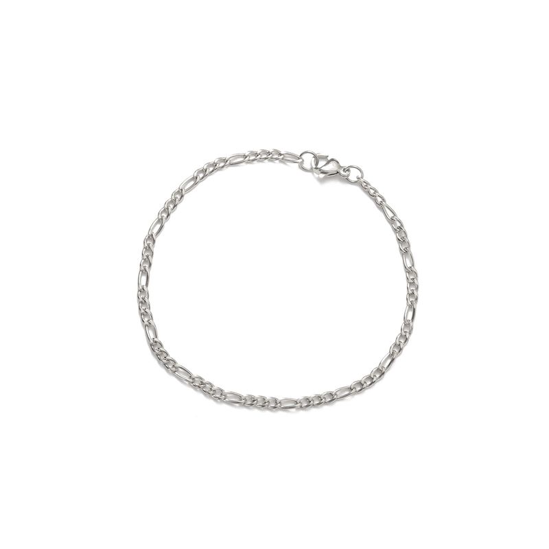 Bracciale con catena Figaro in acciaio inossidabile, stile hip hop, da uomo e da donna, punk, regalo per gioielli da polso_voghion.com