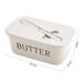 Large Capacity Box With Knife, Food-Grade PP Cheese Refrigerator Storage Box, Butter Dish_voghion.com