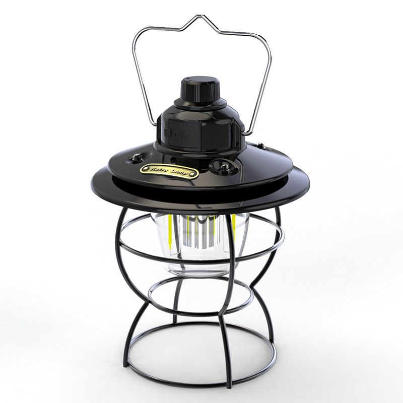 Cross-Border Retro LED Outdoor Waterproof Multi-Functional Camping Light Portable Camp Lighting Lantern_voghion.com