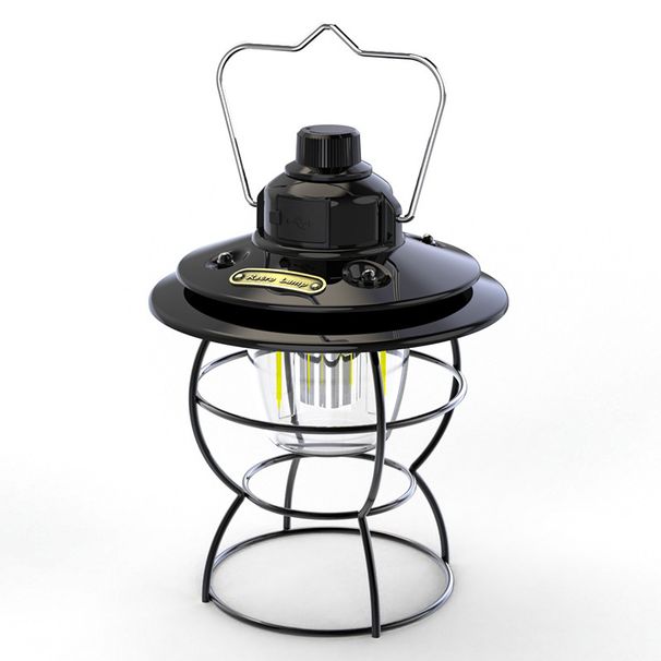 Cross-Border Retro LED Outdoor Waterproof Multi-Functional Camping Light Portable Camp Lighting Lantern_voghion.com