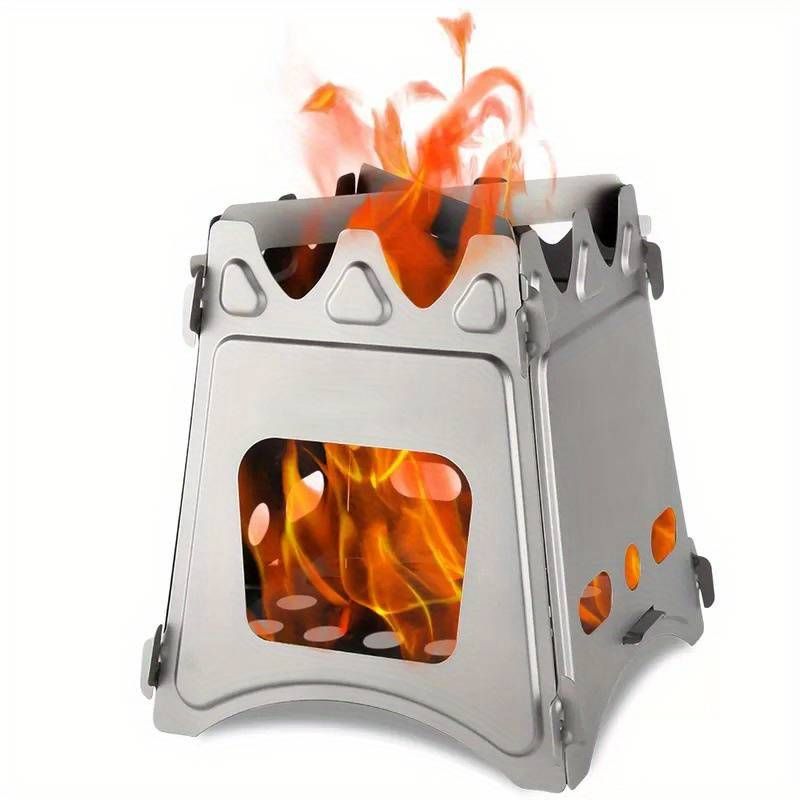 Outdoor Fireplace 3-in-1 Folding Heating Stove | Stainless Steel Portable Fireplace For Beach/RV/Hiking | Portable Design, 0.55kg_voghion.com