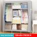 Foldable Wardrobe Closet With Dust Cover – Customizable Storage Organizer For Clothes & Shoes (Steel Frame, 150+ Color Options, Space-Saving Design)_voghion.com