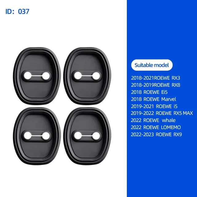 4 fundas protectoras de silicona para cerradura de puerta de coche para Roewe RX3, RX8, Ei5, I5, Rx5, Whale, Lomemo, Rx9_voghion.com
