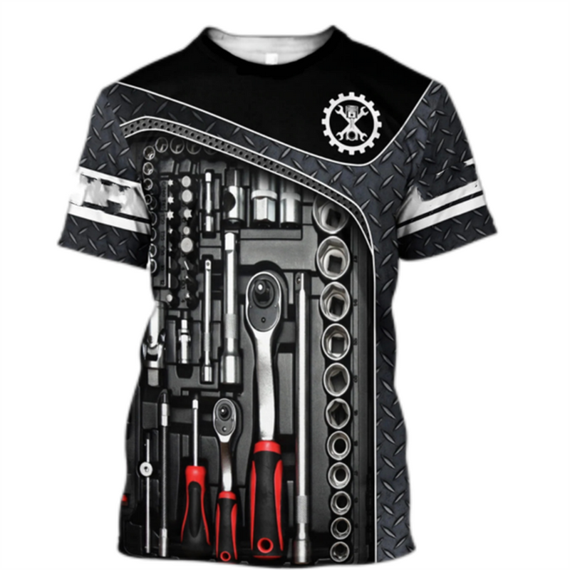 T-shirt da uomo stampata in 3D casual manica corta abbigliamento stile hip hop top_voghion.com