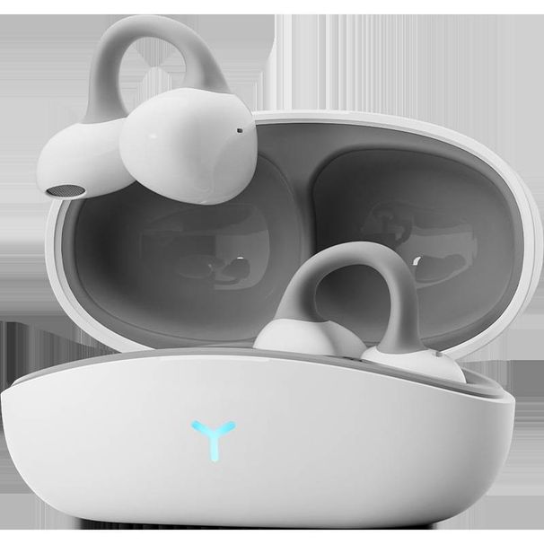 Casque d'écoute sans fil Bluetooth avec clip d'oreille, haute qualité sonore et longue durée de vie, faible latence, suppression du bruit, jeu et sport_voghion.com