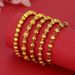 Vieam Sand Glossy Round Pattern Gold Women's Bracelet Simple Fashion Lucky Beads Ethnic Style Jewelry_voghion.com
