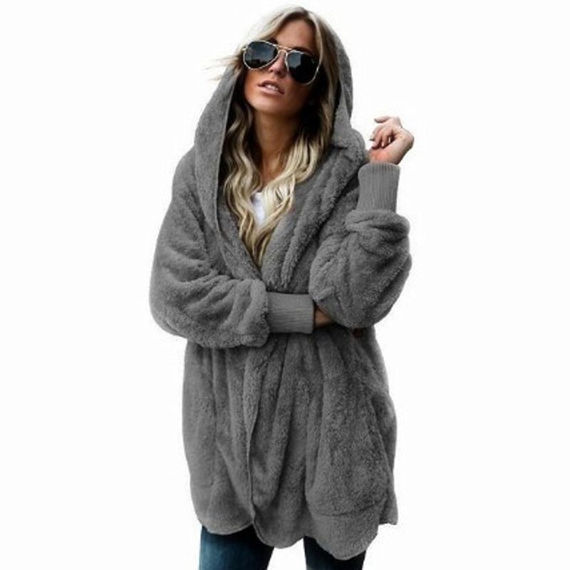 Abbigliamento da donna autunno e inverno top caldi pelosi cappotto anti-pelliccia reversibile di media lunghezza_voghion.com