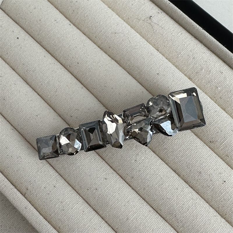 Forcina per capelli da donna in stile coreano, con fiocco in strass leggero di alta qualità, a forma di becco d'anatra, con frangia retrò e semplice clip laterale_voghion.com