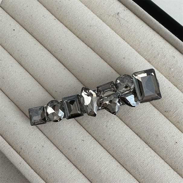 Forcina per capelli da donna in stile coreano, con fiocco in strass leggero di alta qualità, a forma di becco d'anatra, con frangia retrò e semplice clip laterale_voghion.com