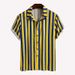 Men's Lapel Button-down Short-sleeved Shirt Beach Suit Shorts Two-piece Set_voghion.com
