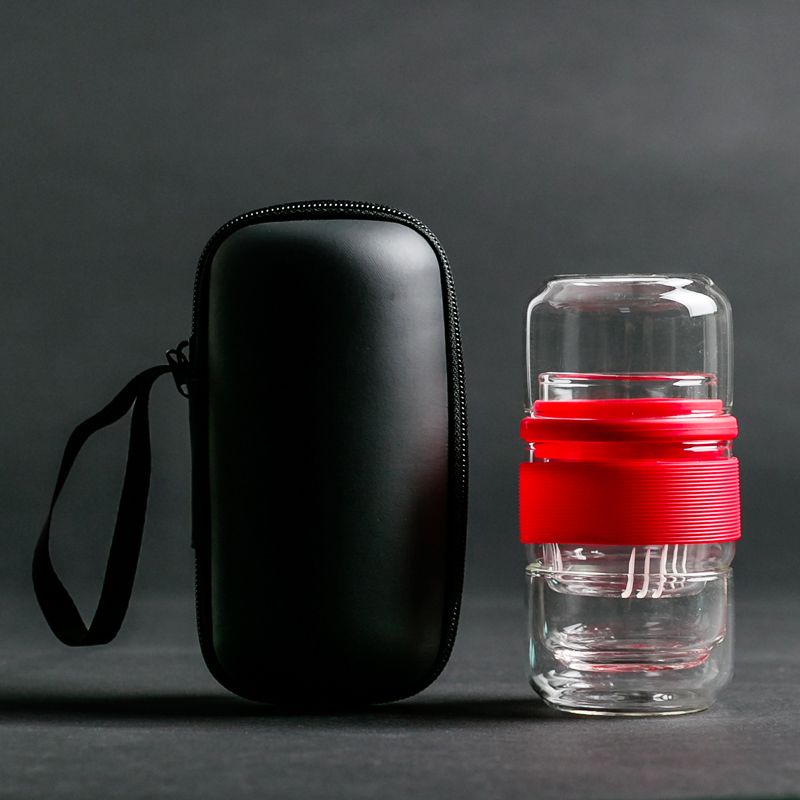 Reiseglas Kung Fu Teeset Tragbare Teekanne Outdoor Auto-Montiert Eine Kanne Zwei Tassen 2-Personen Reise Express Tasse_voghion.com