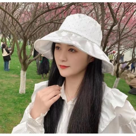 Big Eaves Bucket Hat Women's Summer Foldable Sunscreen Sun Hat_voghion.com