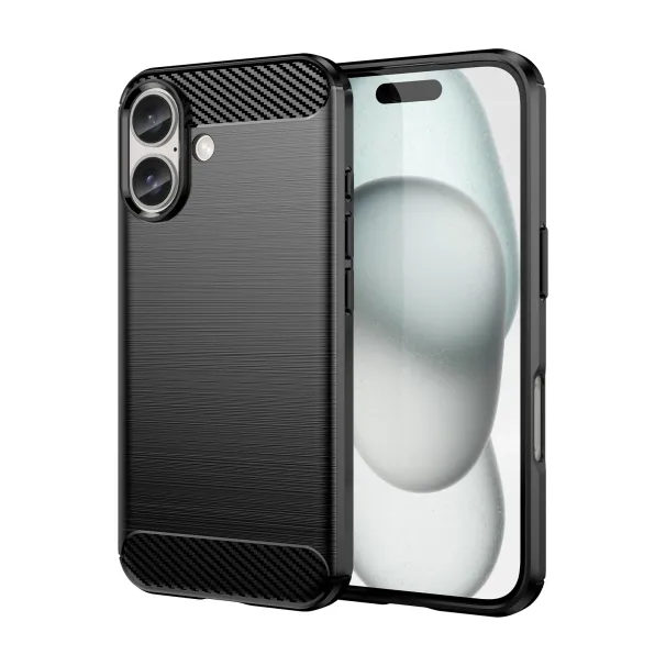 Silikon TPU Stötsäkert Kolfiber Telefonskal För IPhone 16 Pro Max 16Pro 16Plus Bumper Fodral Funda Capa_voghion.com