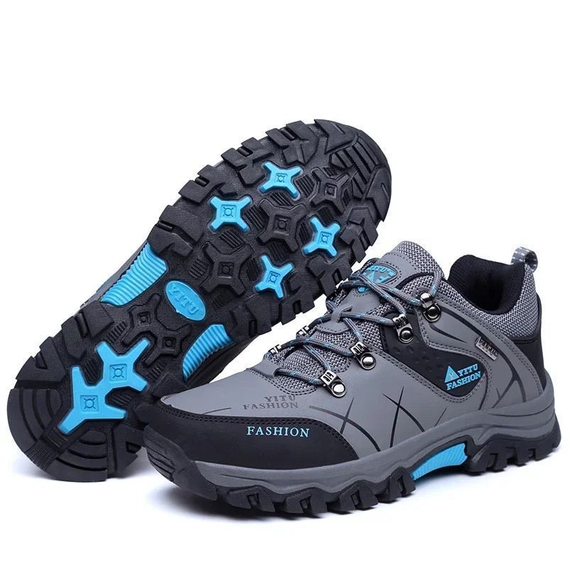 Für 2023 Neue Männer Turnschuhe Leder Wasserdicht Bergsteigen Camping Wandern Dicke Sohle Bequeme Laufschuhe_voghion.com