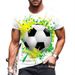 Nouveau drapeau brésilien football 3D imprimé T-shirt pour hommes style tendance coupe du monde club col rond chemise à manches courtes_voghion.com