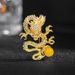 stile cinese di alta qualità, nuovo stile squisito, drago orgoglioso che gioca con le perle, spilla a forma di drago zodiacale dell'anno del drago per uomo, design di nicchia_voghion.com