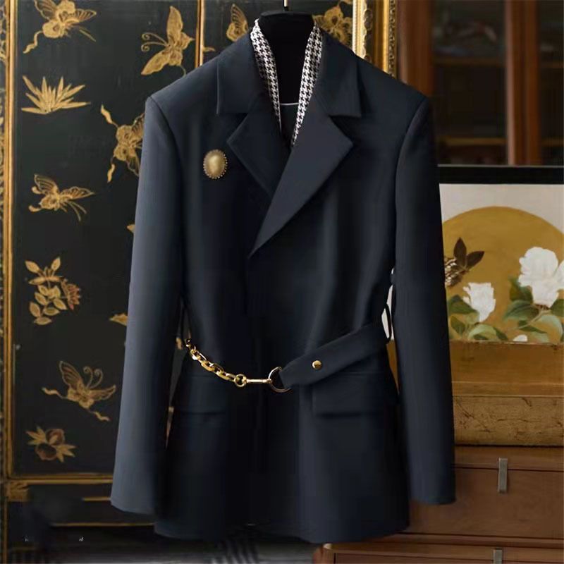 Women's Clothing Spring And Autumn New Black Professional Suit Jacket Early Spring New Design Sense Fashionable Small Suit_voghion.com