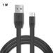 2 stk. 1 M sort TPE nudellignende USB-kabel - 3A hurtigopladning, velegnet til Android Typec mobiltelefon_voghion.com