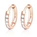 Cross-border Stainless Steel Inlaid Zircon Unisex Small Exquisite Hoop Classic Circle Earrings_voghion.com