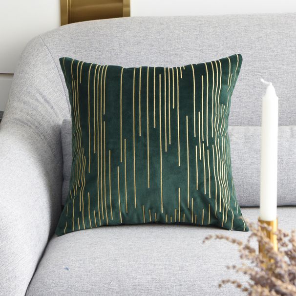 Severský zesílený holandský sametový polštář s výšivkou z meteorického roje, jednoduchý jednobarevný geometrický výšivkový povlak na polštář_voghion.com