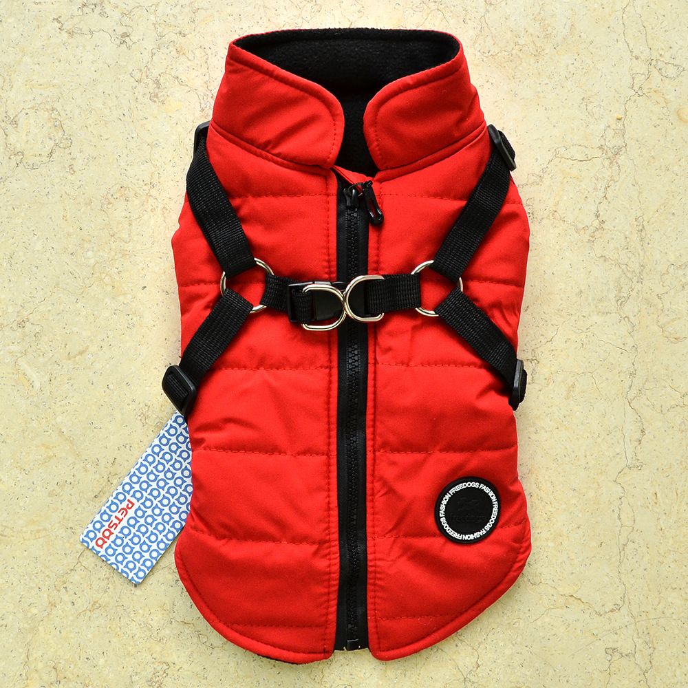 Winterkleidung für Hunde im Teddy-Baumwoll-Stil im Haustiergeschirr-Stil_voghion.com