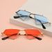 Flip Up Customized New Fashion Glasses Polygon Double-layer Overturning Women Men Sunglasses_voghion.com