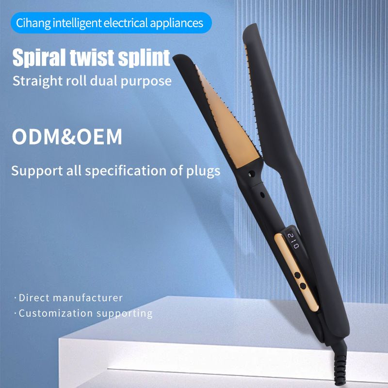 Drehen Multi-Speed-Temperaturregelung beschädigt das Haar nicht Glättungsschiene Lockenstab Doppelzweck-Spiralschiene_voghion.com