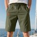 Herren-Freizeitshorts, atmungsaktiv, Polyester, Sommershorts für Sport im Freien, schmale Passform, mehrere Farben: Schwarz, Weiß, Grau, Armeegrün, Khaki, Blau_voghion.com