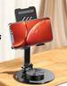 Neu Vollmetall-Kohlenstoffstahl 360 Grad drehbarer Telefon-Desktop-High-End-mechanischer Klappständer_voghion.com