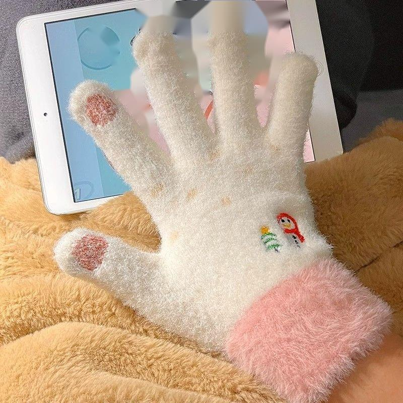 Kerst pluche handschoenen in, dik en warm, comfortabel en mooi. Ik wens je een vrolijk kerstfeest_voghion.com