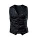 Men's Clothing Men's Casual Suit Vest Men's European Size Fashion V Neck Formal Vest Vest_voghion.com