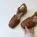 Schaffell-Version ~ Römersandalen aus echtem Leder für Damen, Sommer, Outdoor, dick, niedriger Absatz, Käfig, hohl, lässig, geschlossene Zehenpartie_voghion.com
