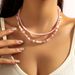 Double layered crystal necklace selection crystal necklace does not fade women's summer high end clavicle chain_voghion.com
