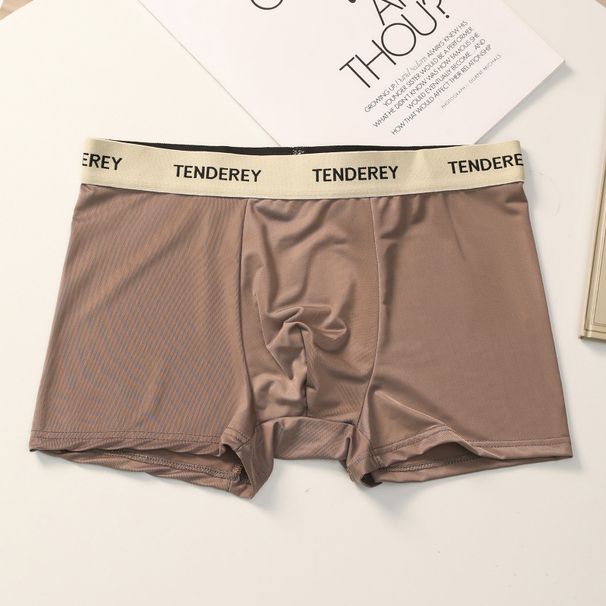 Herren Unterwäsche Männer Nahtlose Atmungsaktive Eisseide Vier Ecke Boxer Lose Nahtlose Shorts Jungen Sommer Dünn_voghion.com