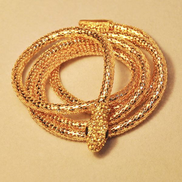 Waist Alloy Diamond Snake Necklace Collar Chain Jewelry_voghion.com