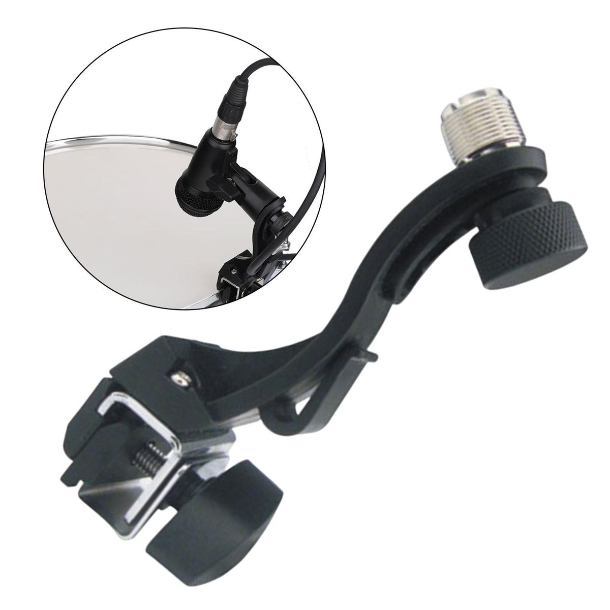 Sponka za instrumente na robu bobna Shockproodjustable Mic Height Mount Za mikrofon Dodatki Studio_voghion.com