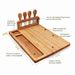 Schneidebrett-Set aus Bambus, Käsebrett, Fleisch- und Wurstplatte, Serviertablett für Obst und leckeres Fleisch_voghion.com