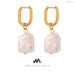 Women's Jewelry Vintage Light Luxury Titanium Steel Gold-Plated Irregular Freshwater Pearl Earrings For Women_voghion.com
