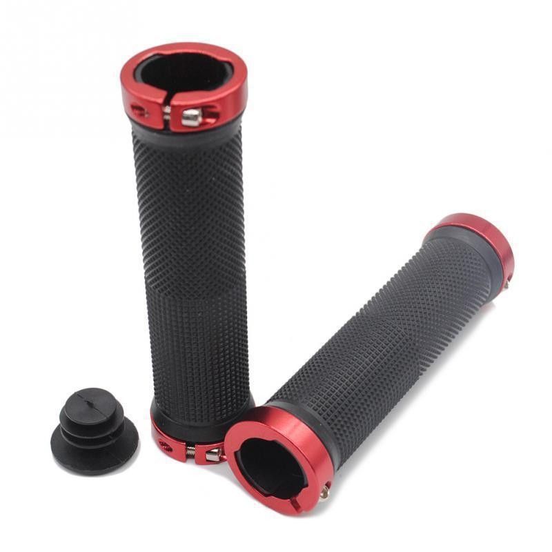 Universal Rubber Anti Slip Mountain Bike Bicycle Grip Double-sided Locking Handlebar Cover Equipment_voghion.com